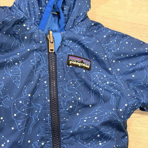 Patagonia Baby Reversible Puff-Ball Bunting Snowsuit 3-6M Zodiac Constellation - Picture 2 of 6
